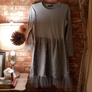 Gray with Pearl's Dress